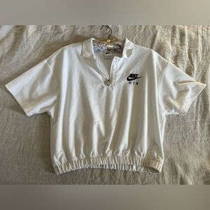 Nike Air Women’s White Black Short Sleeve Active Crop Top